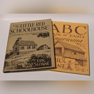 Vintage Eric Sloane Set: ABC Book of Early Americana/The Little Red Schoolhouse